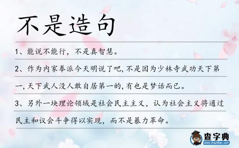 不是造句