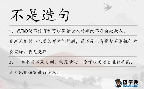 不是造句