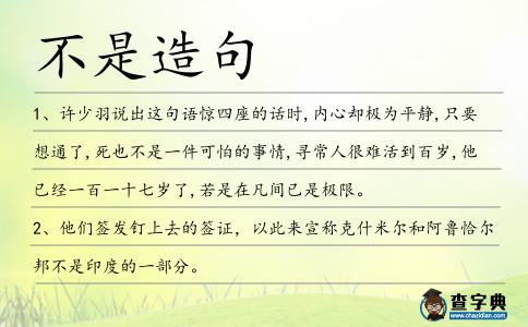 不是造句