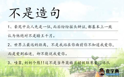 不是造句