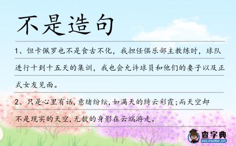 不是造句