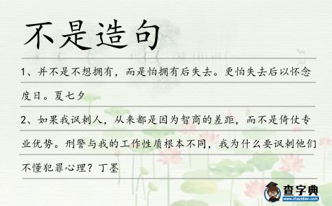 不是造句