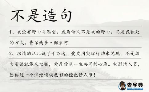 不是造句