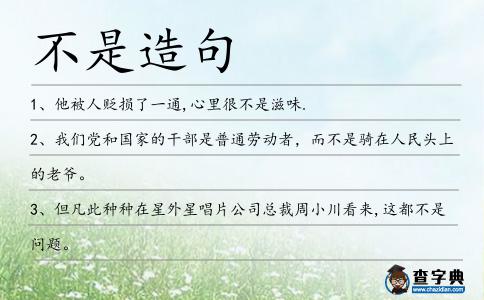不是造句