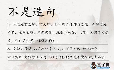 不是造句