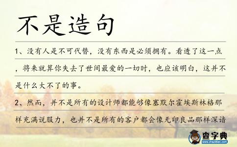 不是造句