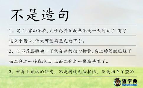 不是造句