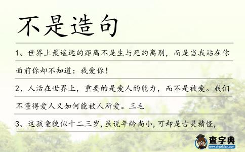 不是造句