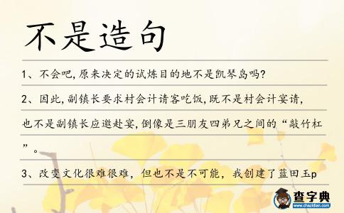 不是造句