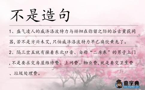 不是造句