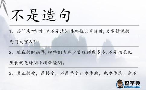 不是造句