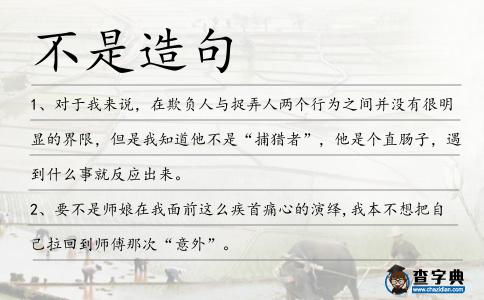 不是造句