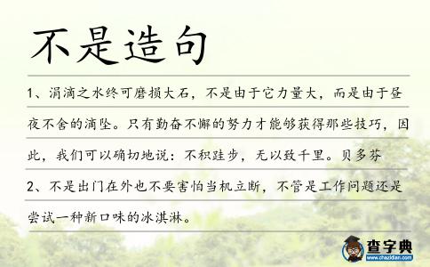 不是造句