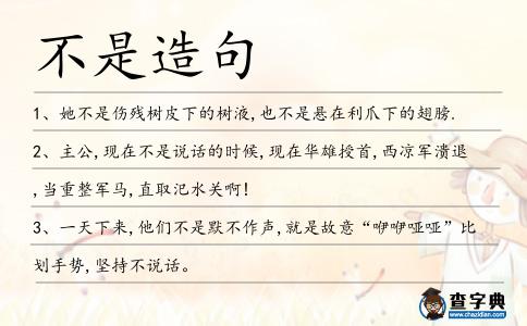 不是造句