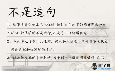 不是造句