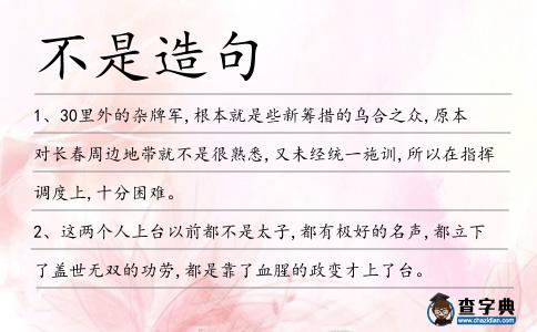 不是造句
