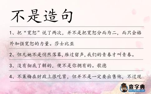 不是造句