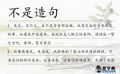 不是造句