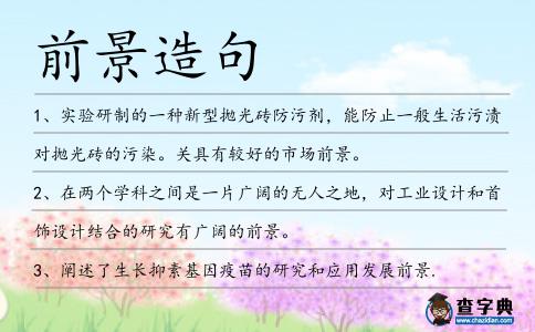 前景造句