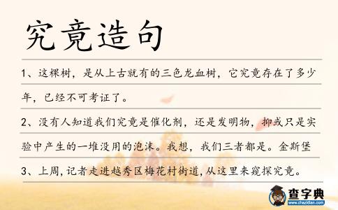 究竟造句
