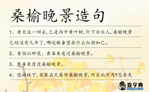 桑榆晚景造句