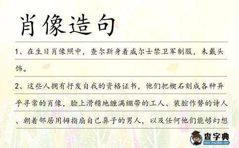 肖像造句