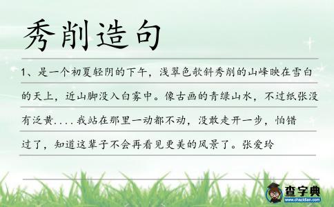 秀削造句
