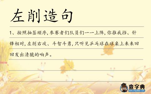 左削造句