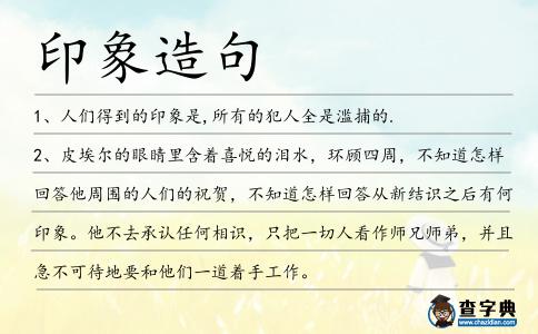 印象造句