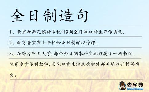全日制造句