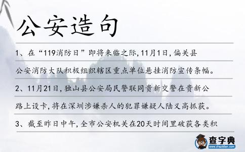 公安造句