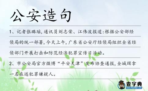 公安造句