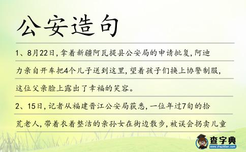 公安造句