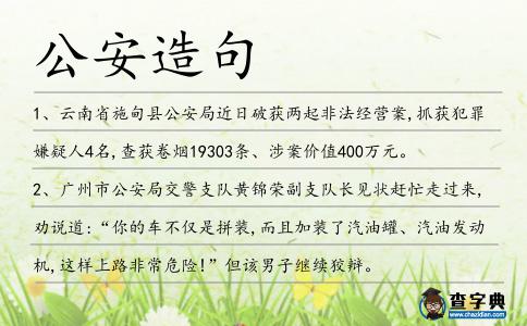 公安造句