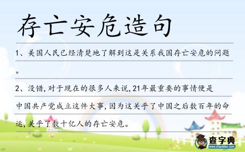 存亡安危造句