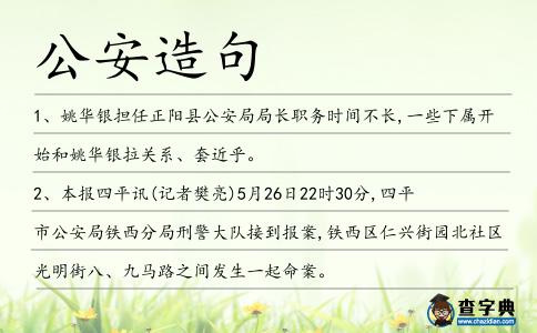 公安造句