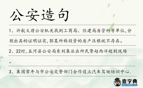 公安造句