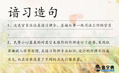 諳習造句