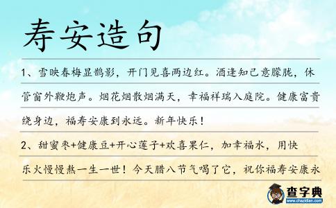 壽安造句