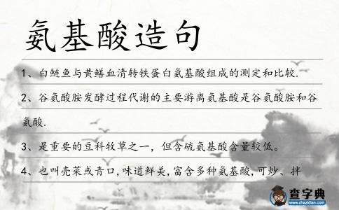 氨基酸造句