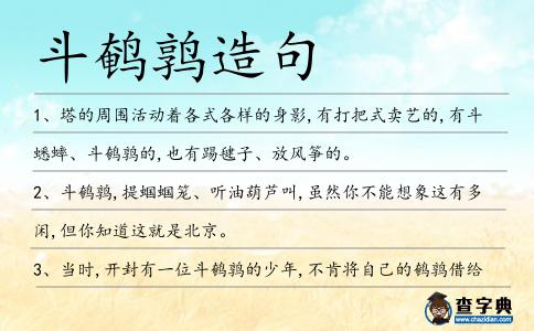 斗鵪鶉造句