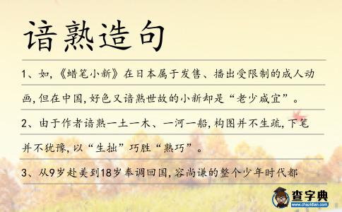 諳熟造句