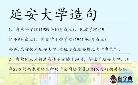 延安大學(xué)造句