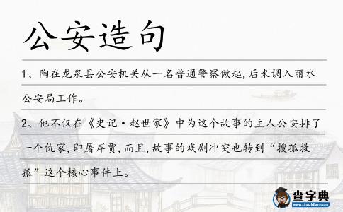 公安造句
