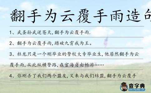 翻手為云覆手雨造句