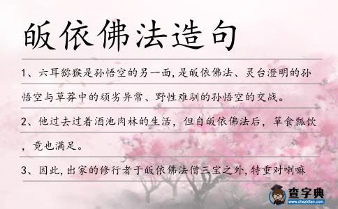 皈依佛法造句