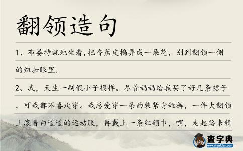 翻領(lǐng)造句