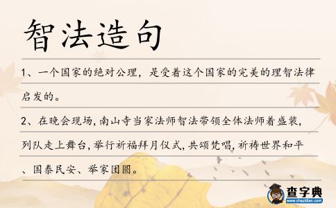 智法造句