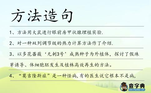 方法造句