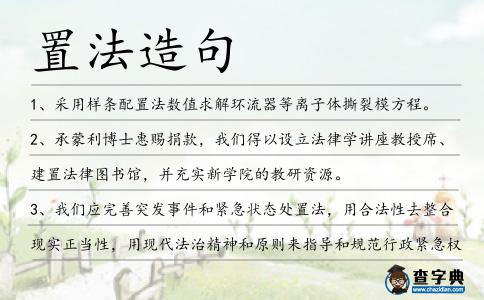 置法造句